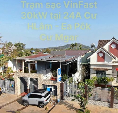 Trạm sạc nhượng quyền kết hợp điện mặt trời